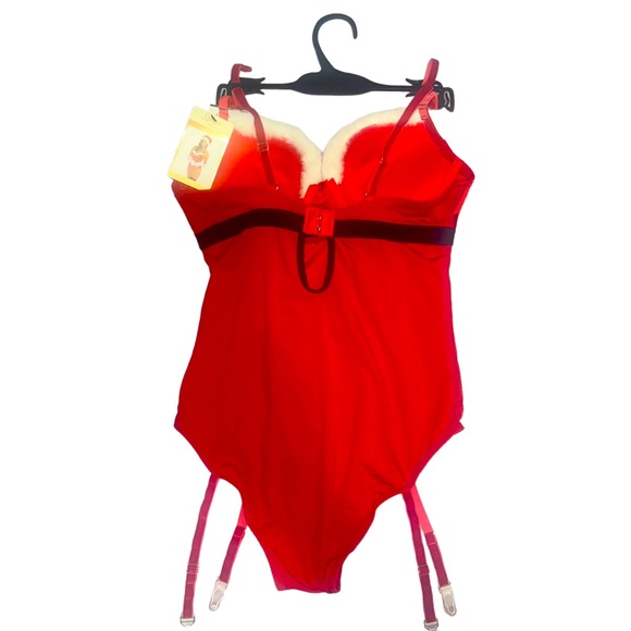 NEW Festive Sexy Bodysuit with Garters - Picture 3 of 7